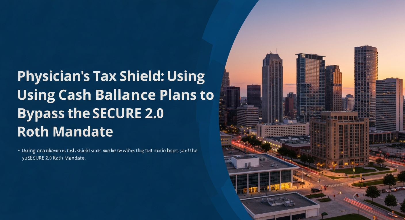 Physician’s Tax Shield: Using Cash Balance Plans to Bypass the SECURE 2.0 Roth Mandate